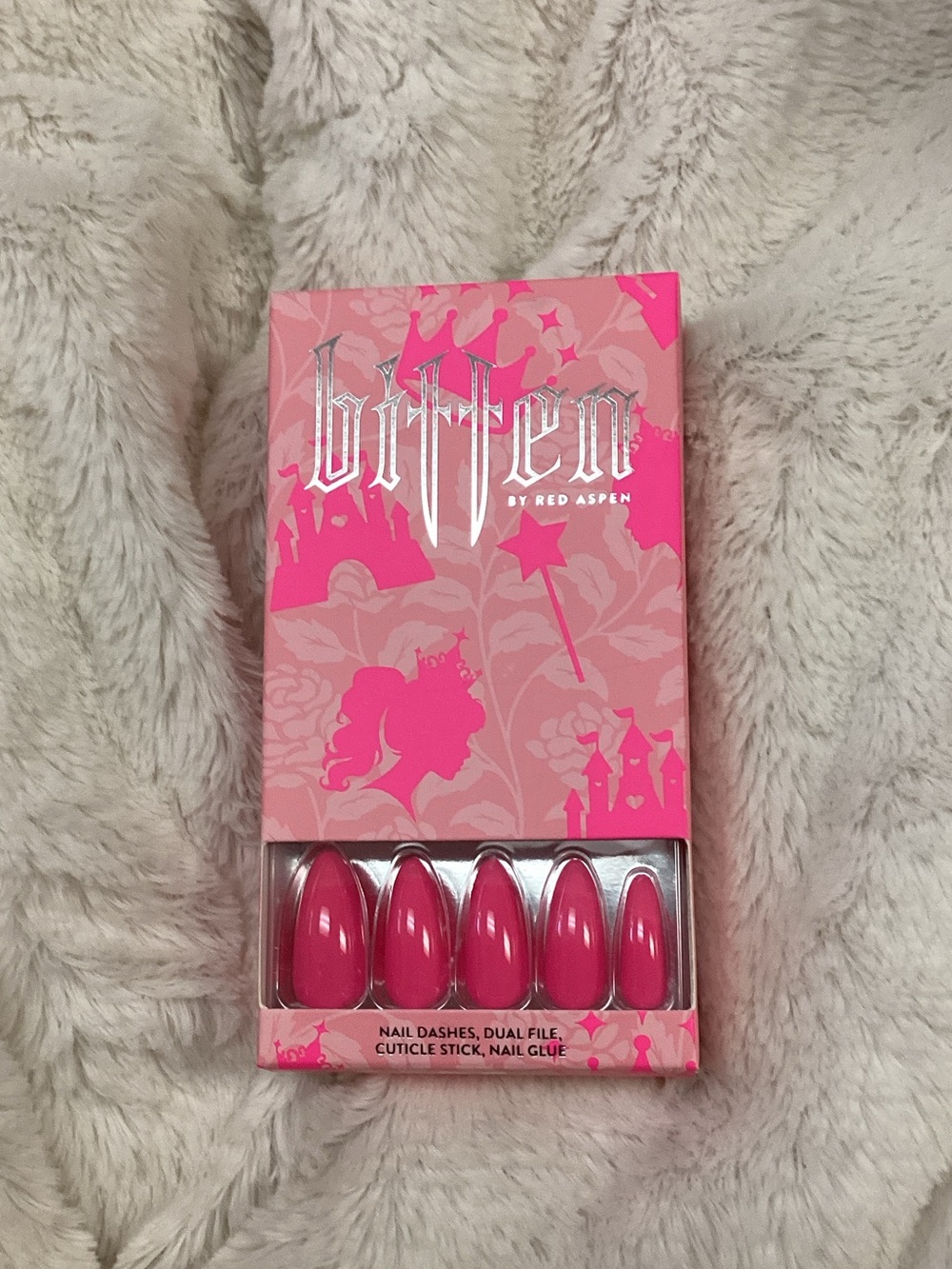 Bitten by Red Aspen Hot Pink Press-On Nails